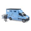 Bruder MB Sprinter Tiertransportfahrzeug mit Pferdefigur
