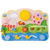 Bigjigs Baby Holz Sensorik-Brett Blumen