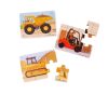 Bigjigs Toys Puzzle 3in1 Baumaschinen