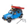 Bruder Jeep Wrangler Rubicon mit Kajak und Figur 1:16