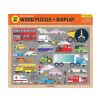 Mudpuppy Holzpuzzle Fahrzeuge + Ständer 100 Teile