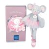 Doudou-Geschenkset - Plüschtier Maus grau Ballerina 30 cm