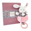 Doudou-Geschenkset - Plüsch Kaninchen spielen Melodie rosa 20 cm