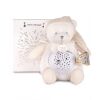 Doudou Geschenkset Musikalisches Nachtlicht mit Projektion Weißer Teddybär