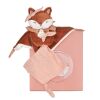 Doudou Geschenkset Plüschfuchs Mina mit Schnullerclip 20 cm