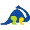 Fauna Holzeinlegepuzzle aus Massivholz Brontosaurus