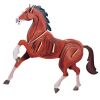 Woodcraft Holz 3D Puzzle farbiges Pferd