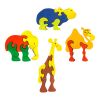 Fauna Massivholz-Interlocking-Puzzle-Set Zoo 4 Teile