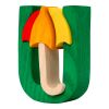 Fauna Alphabet Buchstabe U Regenschirm