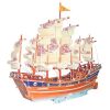 Woodcraft 3D-Puzzle aus Holz Farbiges Segelboot PC131