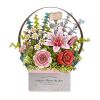 RoboTime 3D-Holzpuzzle Korb mit Blumen