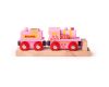 Bigjigs Rail Pink Lokomotive mit Tender