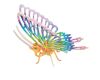 Woodcraft hölzerne 3D Puzzle Schmetterling farbig