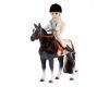 Lottie Puppe Jockey mit Pferd