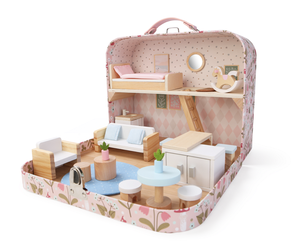 Puppenhaus-Kissen Blumenmuster, 1:12 Maßstab, Rosa/weiß, 2 Stück – Für Puppenhäuser & Miniatur-Deko