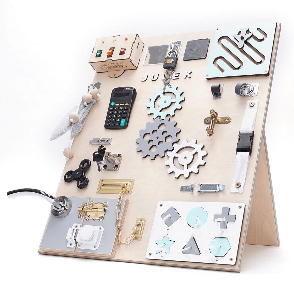 Sensorik Activity Board Aus Silikon – Doppelseitiges Fidget Spielzeug Mit 20 Stäben Für Kinder & Erwachsene (Beruhigung, Stressabbau)