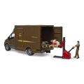 Bruder MB Sprinter UPS Transporter mit Figur und Zubehör