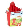 Small Foot Gartengeräte-Set mit Eimer rot