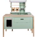 Holz-Kaufladen und Küche Tasty grün, 2-in-1