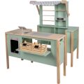 Holz-Kaufladen und Küche Tasty grün, 2-in-1