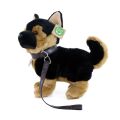 Plüsch Deutscher Schäferhund mit Leine stehend 23 cm ECO-FRIENDLY