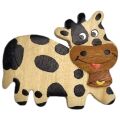 2Kids Toys Großer Holzmagnet Kuh