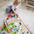 2Kids Toys Holzeisenbahn Stadt und Dorf 200 Teile