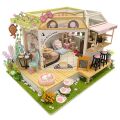2Kids Toys Miniaturhaus Katzencafé mit Garten