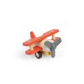 Bigjigs Toys Rückziehflugzeug Doppeldecker aus Holz 1 Stk.