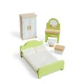 Bigjigs Toys Holzmöbel für ein Puppenhaus-Schlafzimmer