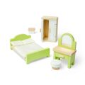 Bigjigs Toys Holzmöbel für ein Puppenhaus-Schlafzimmer