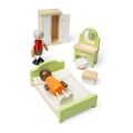 Bigjigs Toys Holzmöbel für ein Puppenhaus-Schlafzimmer