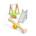 Bigjigs Toys Puppenhausmöbel aus Holz Spielplatz im Freien