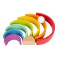 small foot Holzspielzeug Motor Regenbogen