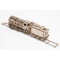 Ugears Mechanisches 3D-Holzpuzzle Dampflokomotive 4-6-0 mit Tender