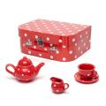 Bigjigs Toys Rot gepunktetes Teeset