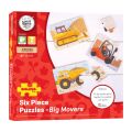 Bigjigs Toys Puzzle 3in1 Baumaschinen