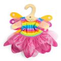 Bigjigs Toys Regenbogen-Feenkleid mit Flügeln für Puppe 34 cm