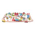 Bigjigs Rail Holzeisenbahngleis Stadt und Dorf 91 Teile
