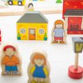 Bigjigs Rail Holzeisenbahngleis Stadt und Dorf 91 Teile