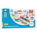 Bigjigs Rail Holzeisenbahngleis Stadt und Dorf 91 Teile