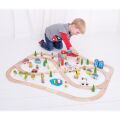 Bigjigs Rail Holzeisenbahngleis Stadt und Dorf 91 Teile