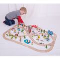 Bigjigs Rail Holzeisenbahngleis Stadt und Dorf 91 Teile