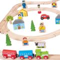 Bigjigs Rail Holzeisenbahngleis Stadt und Dorf 91 Teile
