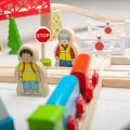 Bigjigs Rail Holzeisenbahngleis Stadt und Dorf 91 Teile