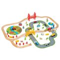 Bigjigs Rail Holzschienenbahn mit Landstraße 80 Teile