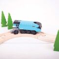 Bigjigs Rail Elektrische Lokomotive Mallard Blau