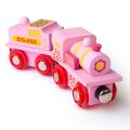 Bigjigs Rail Pink Lokomotive mit Tender
