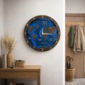 BusyKids Wanduhr Weltkarte dunkel