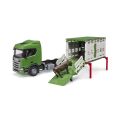 Bruder Scania Tiertransporter mit Kuhfigur